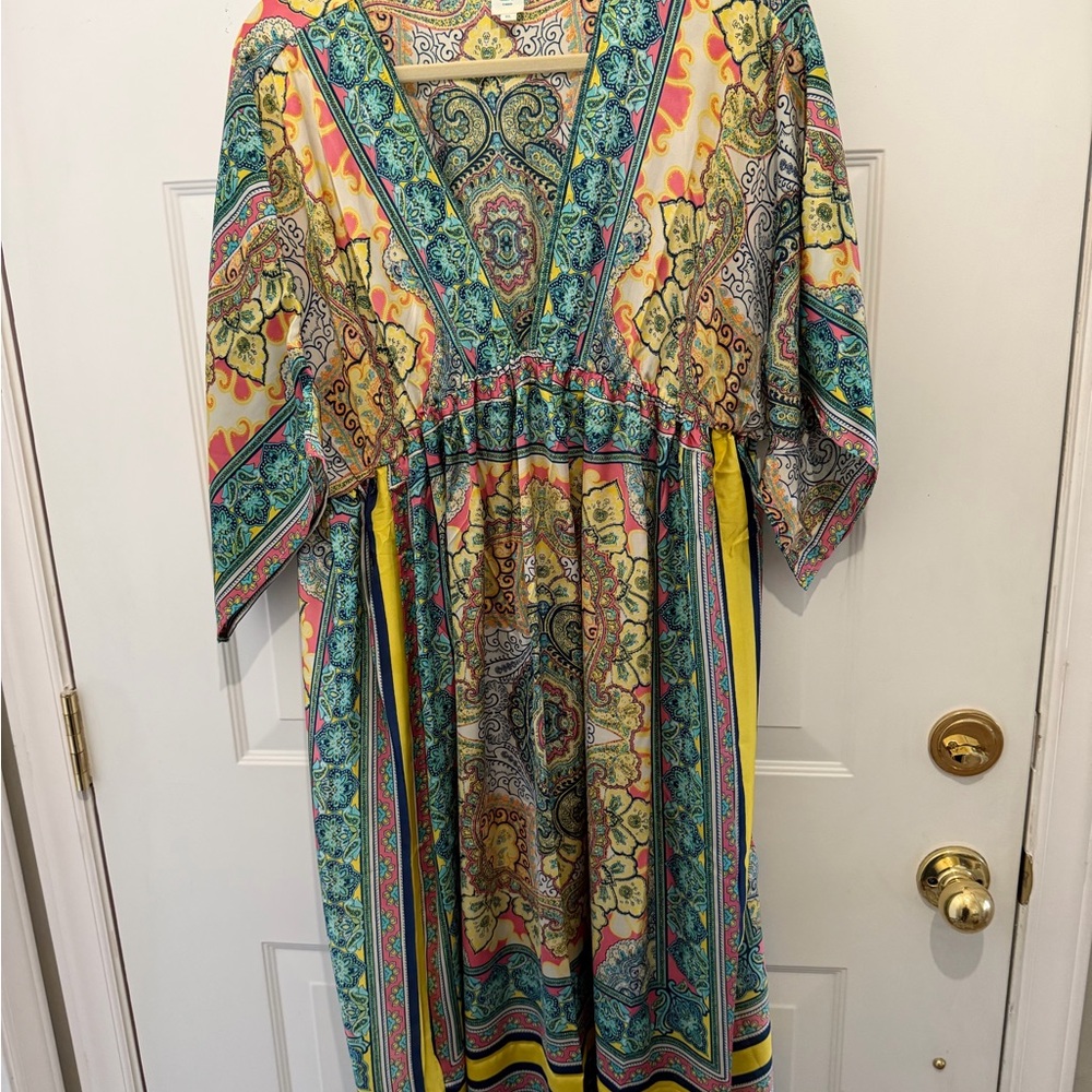 SUNDANCE brand BOHO caftan style dress XL